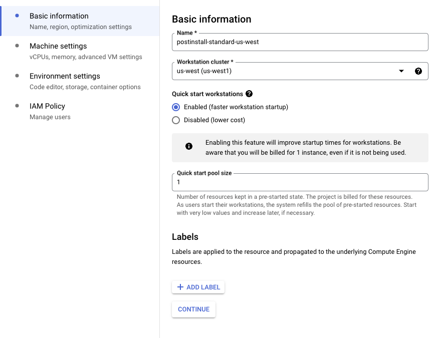 Create a config